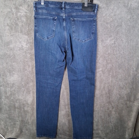 Mens Bonobos Premium 4 Way Stretch Slim Fit Jeans Size 32x34 Dark Blue Wash - Picture 3 of 8